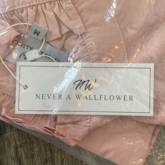 Never a Wallflower Women's Poplin High Neck Dress Blush Pink NWT - Picture 4 of 5